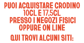 Puoi acquistare crodino 10CL e 17,5CL presso i negozi fisici oppure online. Qui trovi alcuni siti: